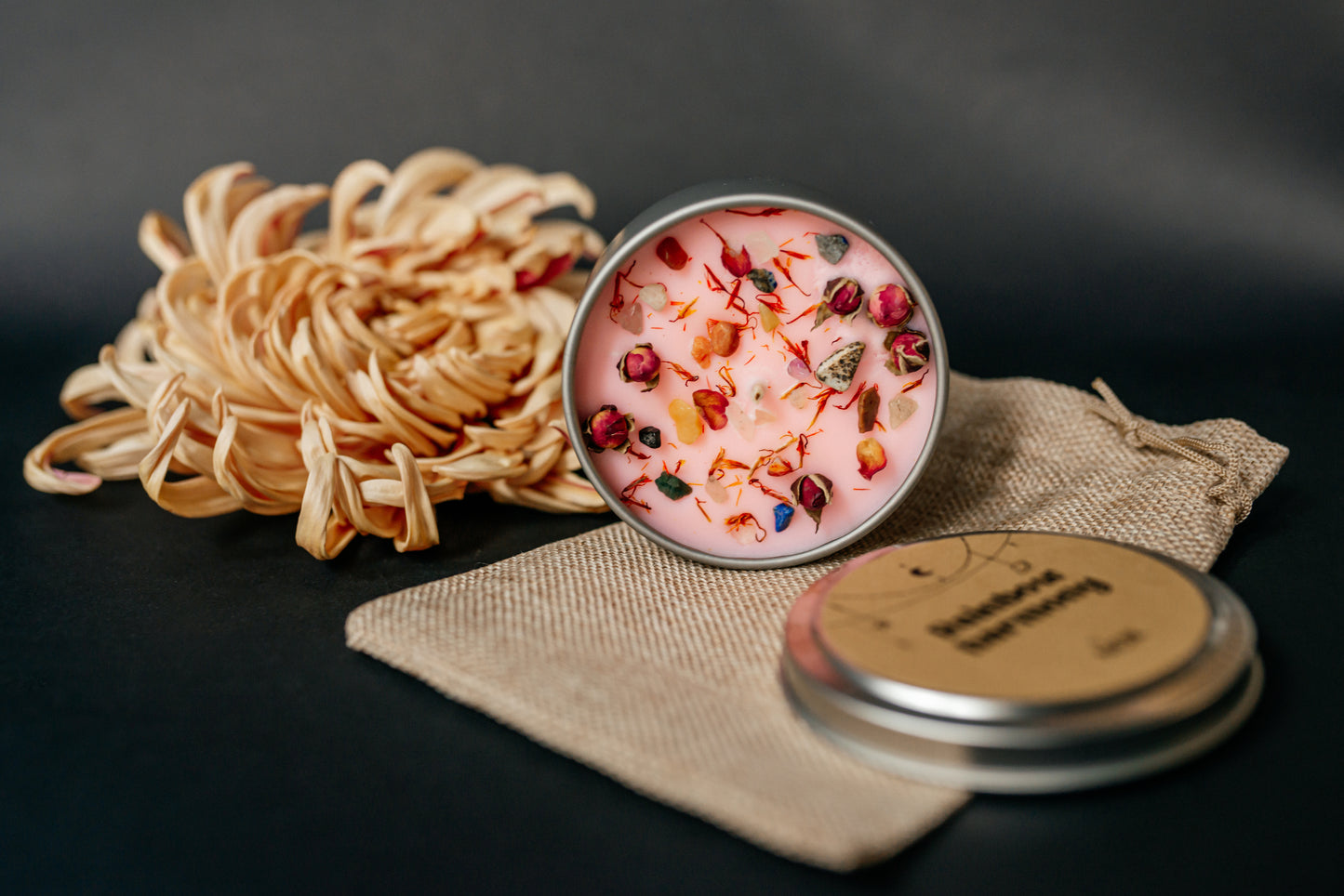 Rainbow Harmony Candle | Love & Balance Crystal Soy Candle