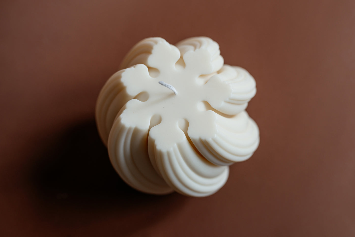 Sculptural Spiral Soy Wax Candle: Minimalist Home Decor Gift