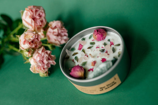 Flow of Wealth Candle | Money Crystal Intention Candle