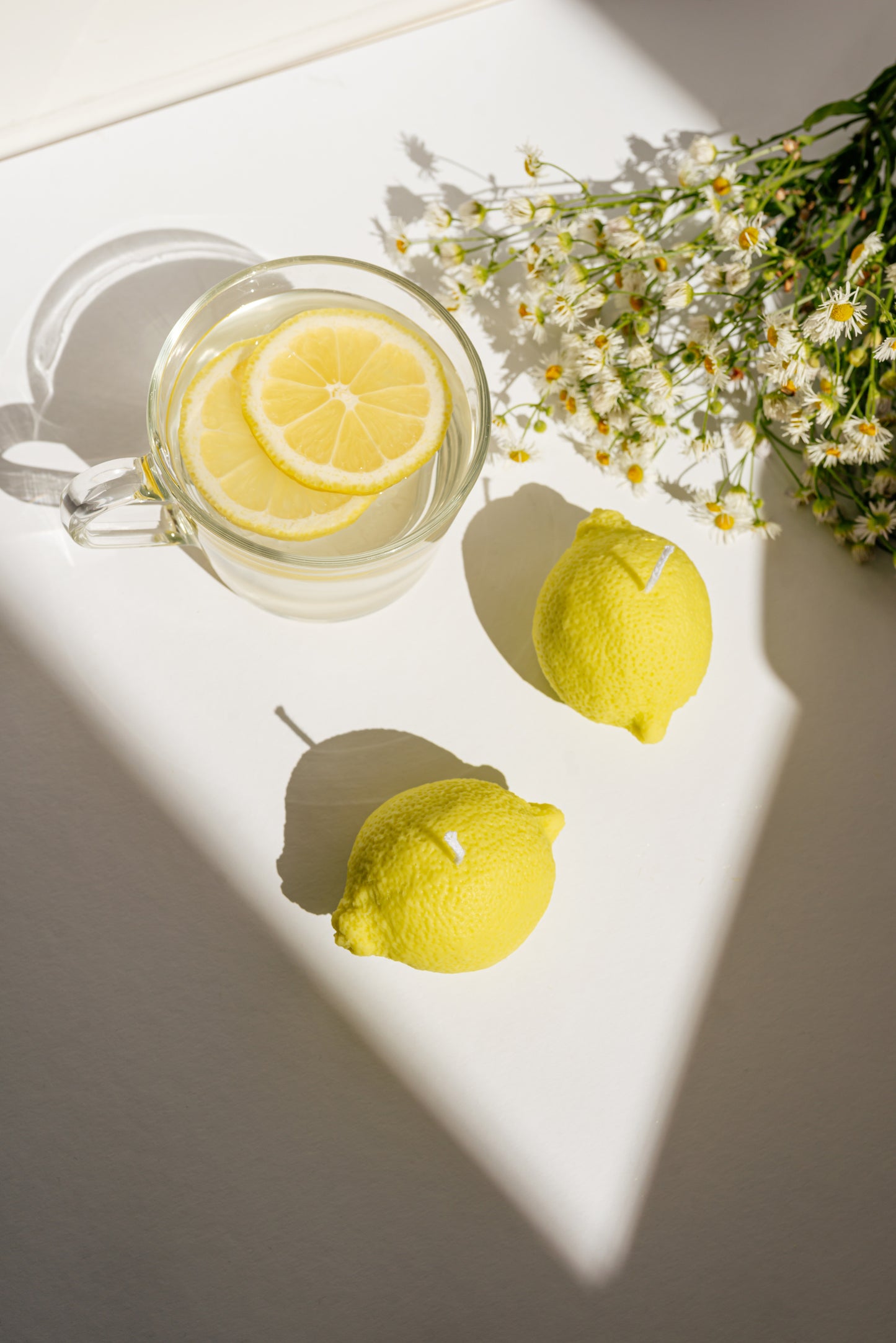 Realistic Lemon Candle: Unscented Soy Wax, Handmade Home Decor