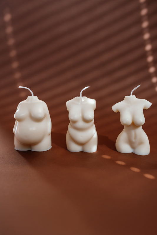 Mini Body Goddess Soy Candles: Curvy Feminine Sculptural Decor