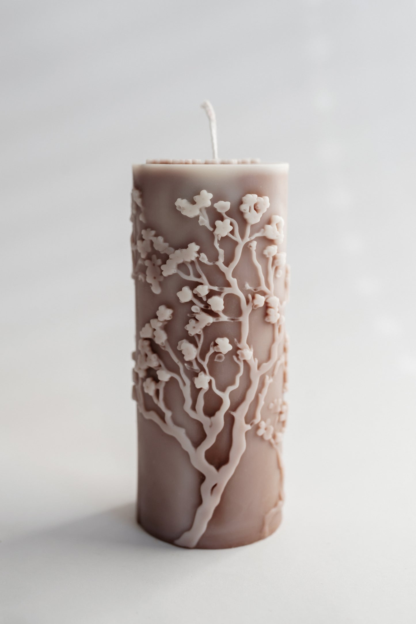 Sakura Bloom Candle – Handmade Soy Wax Candle with Floral Design