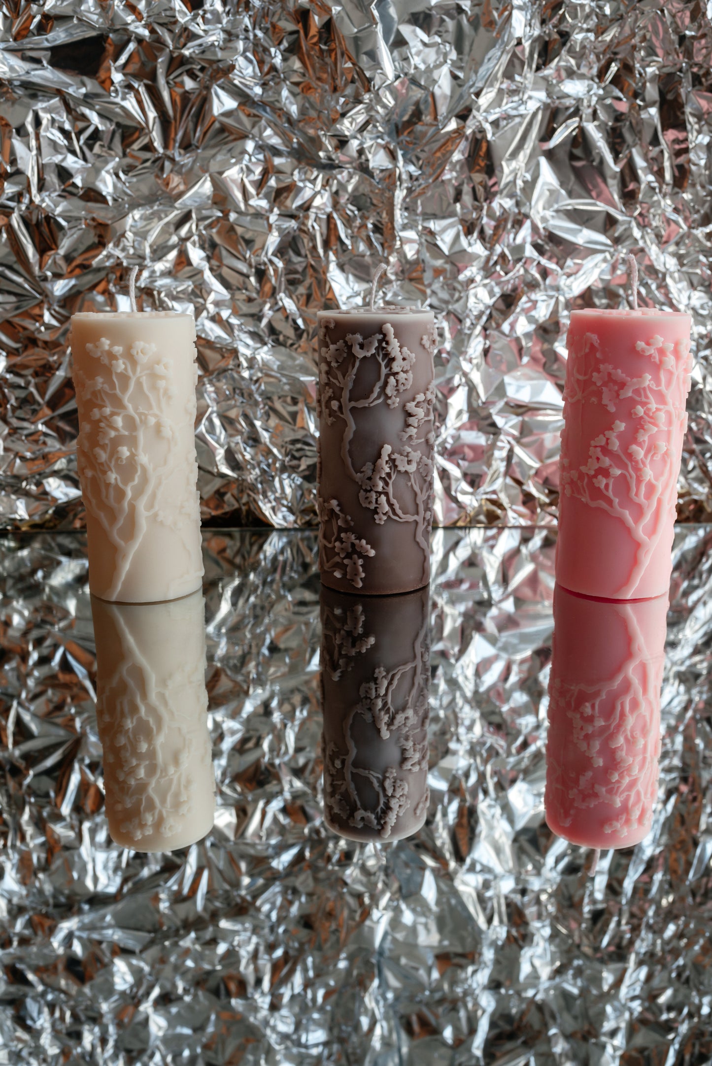 Sakura Bloom Candle – Handmade Soy Wax Candle with Floral Design