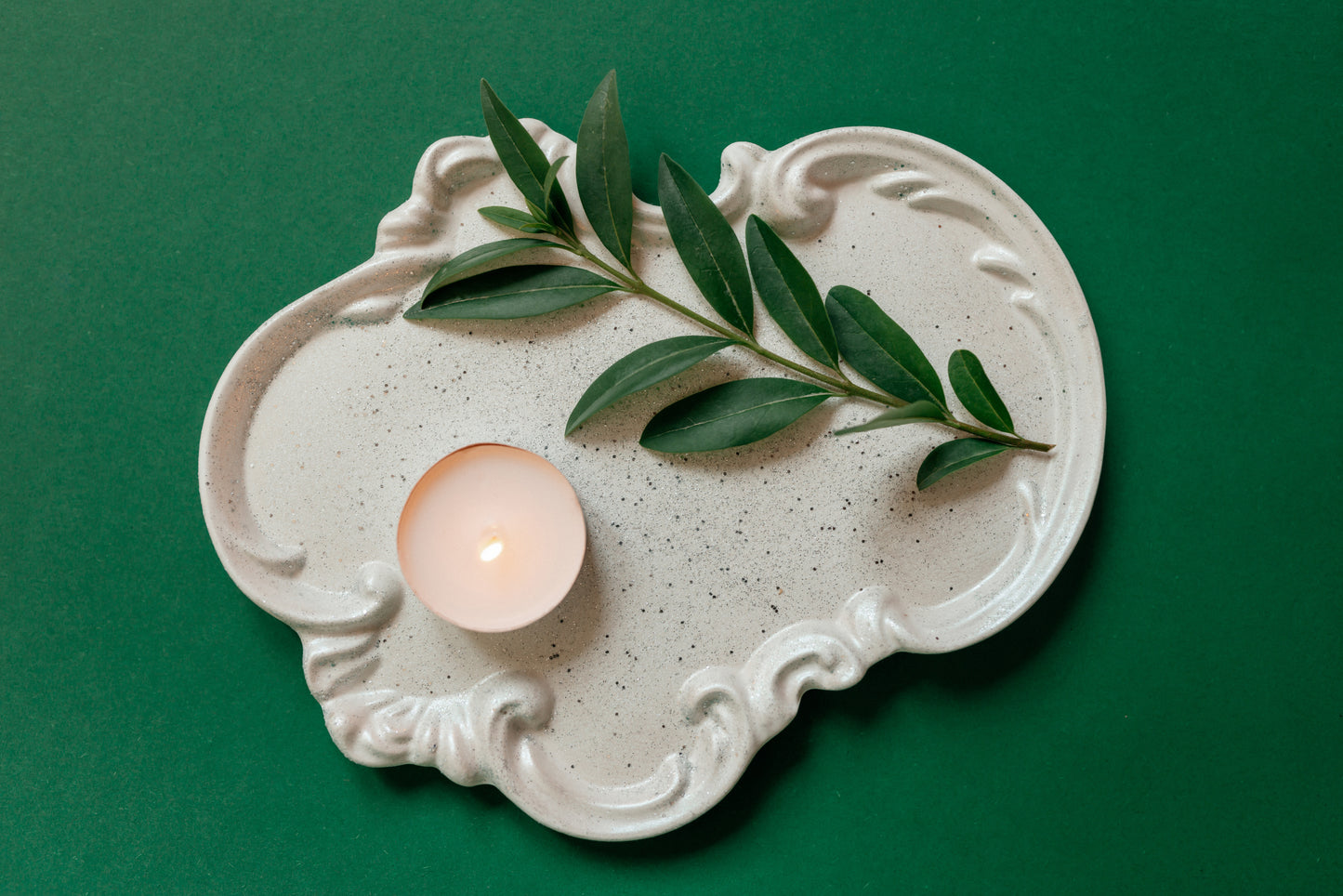 Baroque Style Oval Trinket Dish | Space Silver