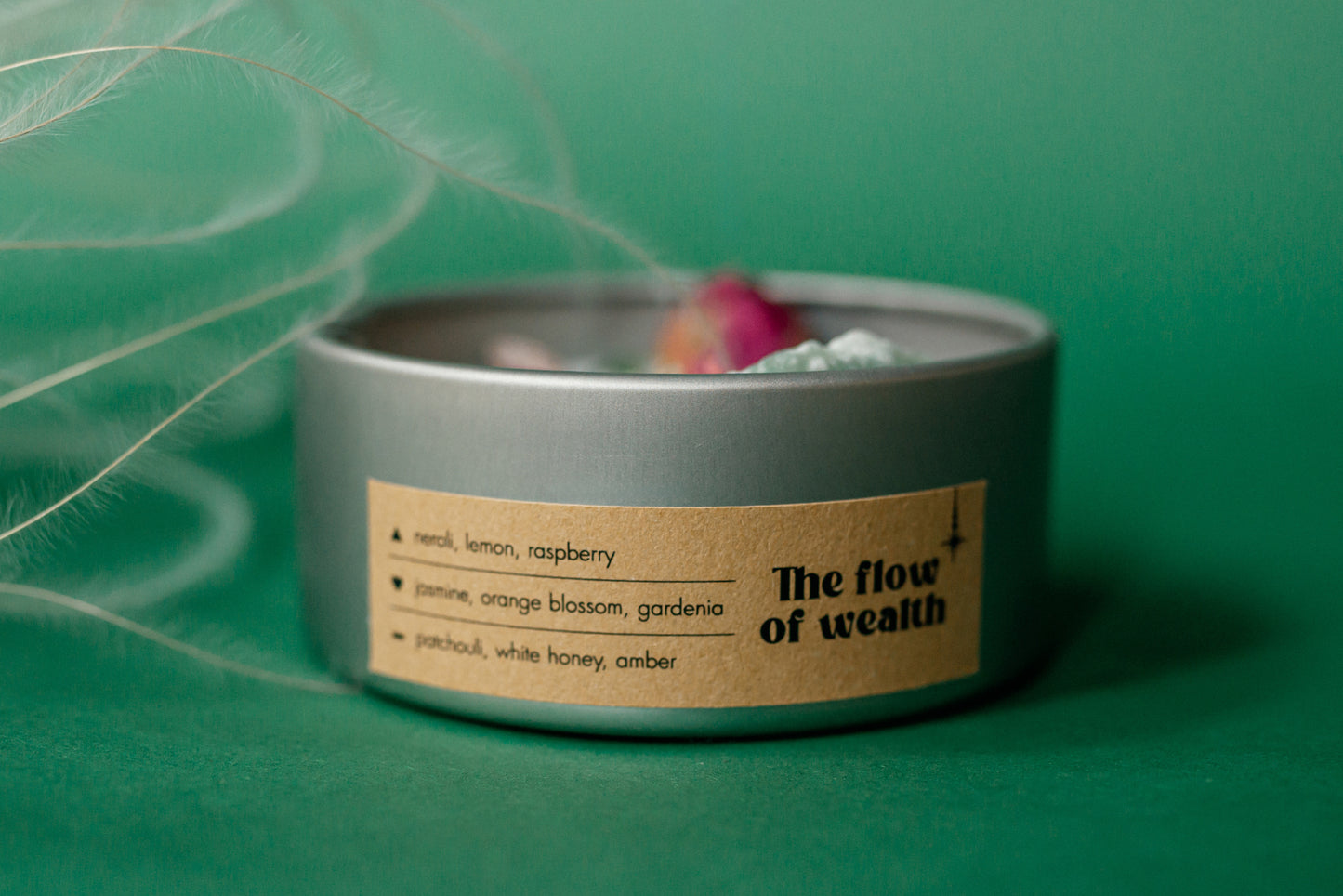 THE FLOW of WEALTH candle  — your key to abundance and financial well-being.