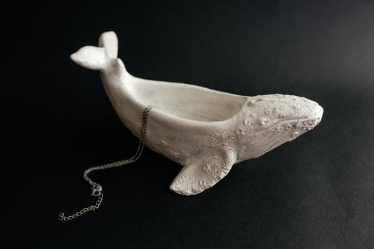 Majestic Whale Jewelry Tray | Space Silver Handcrafted Trinket Dish