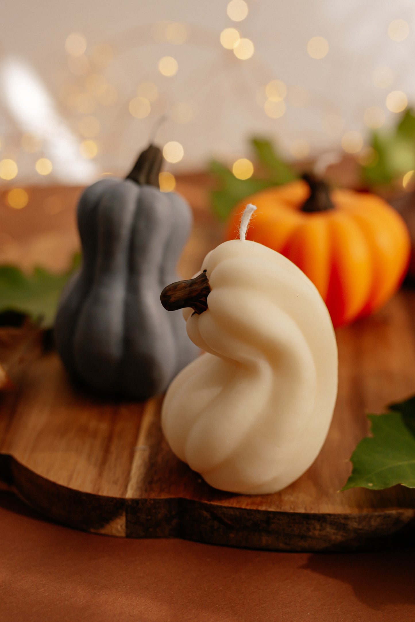 Fall Pumpkin Candle Gift – Colorful Gourd Candles, Autumn Table Décor, Thanksgiving Gift
