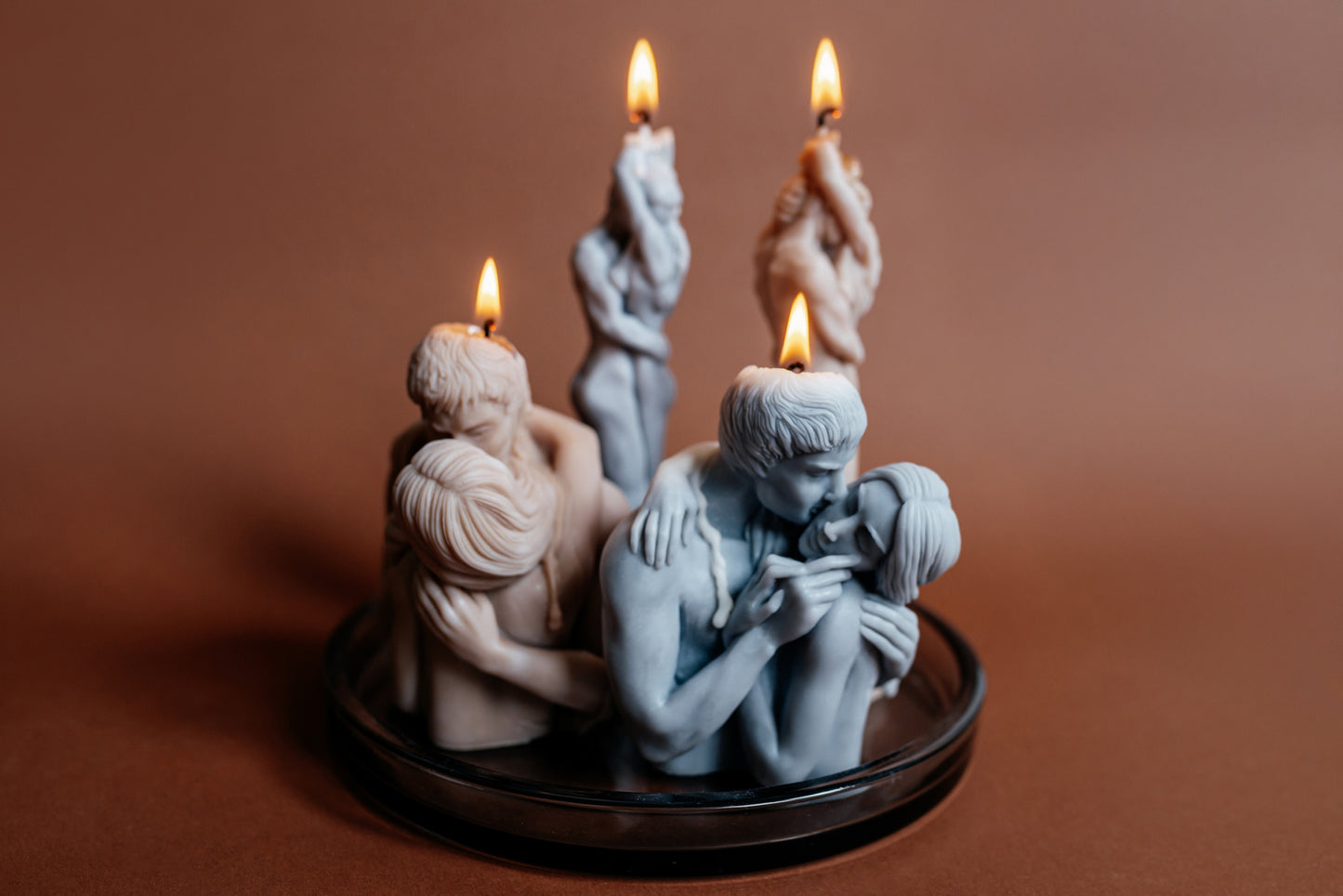 Romantic Couple Candle – Soy Wax Sculptural Gift – Anniversary or Valentine’s Decor – Handmade Love Candle