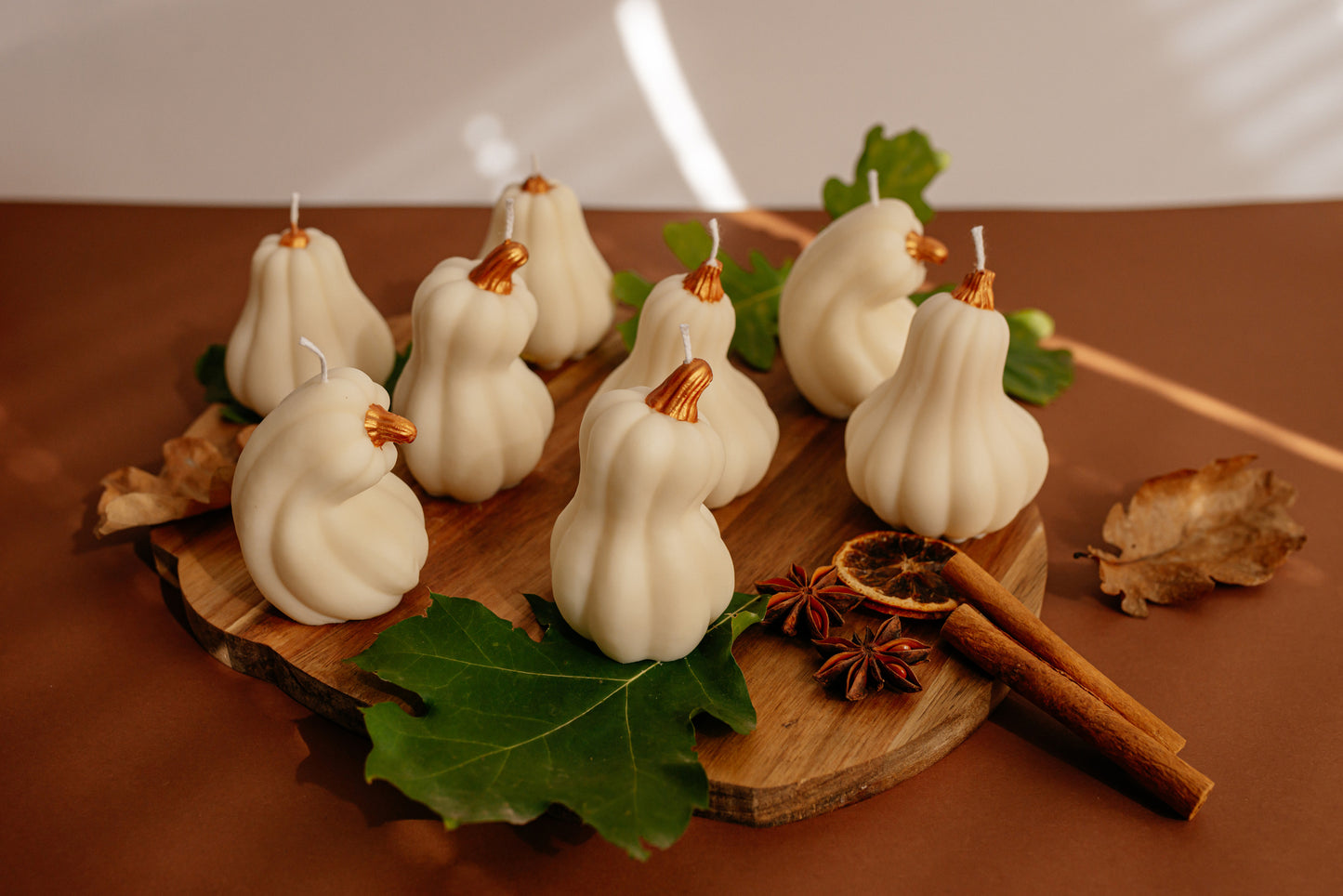 White Pumpkin Candle – Elegant Fall Centerpiece - Minimalist Soy Wax Candle - Autumn Wedding Decor