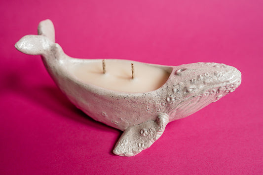 Majestic Whale Soy Wax Candle | Space Silver Handcrafted Vessel | Nautical Home Decor