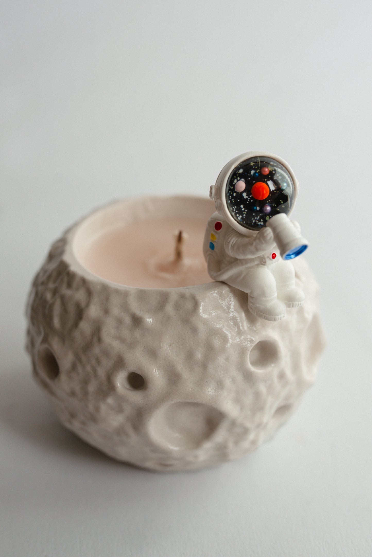 Moon Soy Candle with Astronaut | Space Gift