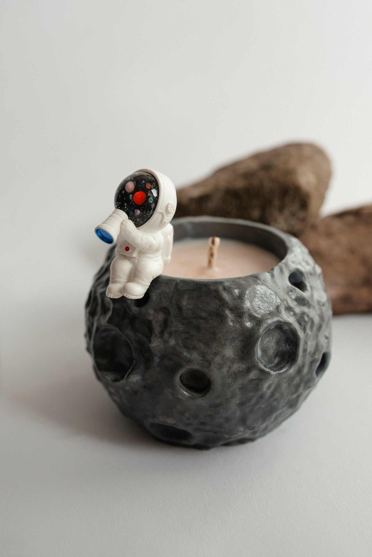 Moon Soy Candle with Astronaut | Space Gift